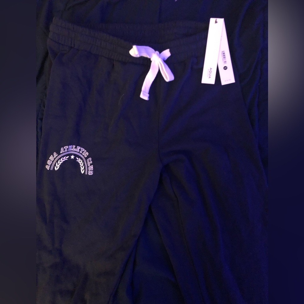 bloomingdale’s aqua athletic sweatpants